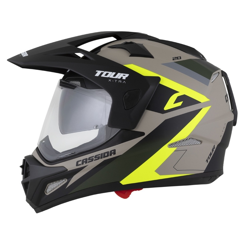 Enduro-Helm Cassida Tour 2.0 X-tra matt sand-fluo gelb-grün-schwarz