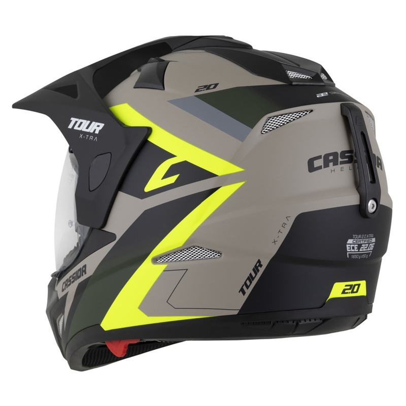 Enduro-Helm Cassida Tour 2.0 X-tra matt sand-fluo gelb-grün-schwarz
