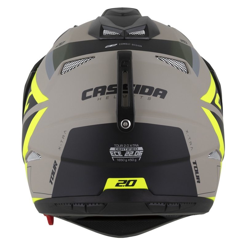 Enduro-Helm Cassida Tour 2.0 X-tra matt sand-fluo gelb-grün-schwarz