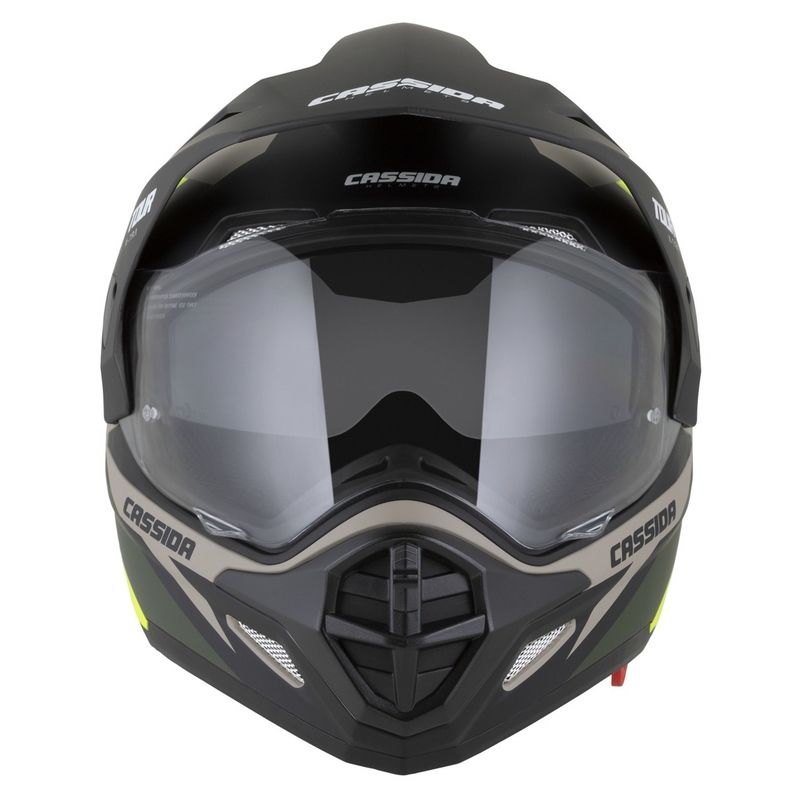 Enduro-Helm Cassida Tour 2.0 X-tra matt sand-fluo gelb-grün-schwarz