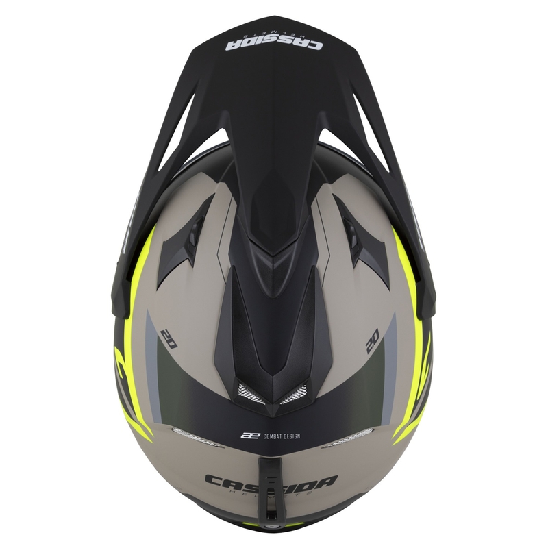 Enduro-Helm Cassida Tour 2.0 X-tra matt sand-fluo gelb-grün-schwarz