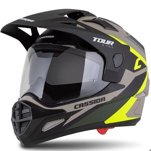 Enduro-Helm Cassida Tour 2.0 X-tra matt sand-fluo gelb-grün-schwarz