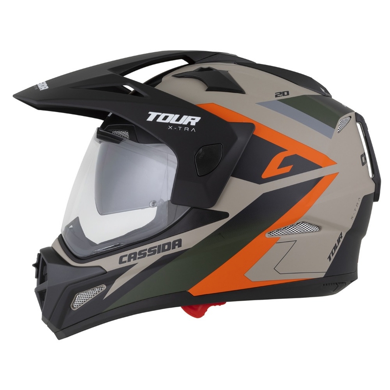 Enduro-Helm Cassida Tour 2.0 X-tra matt sand-orange-grün-schwarz