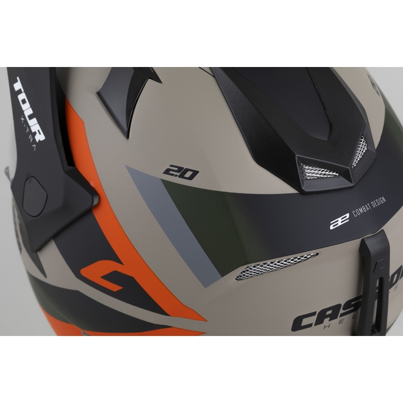 Enduro-Helm Cassida Tour 2.0 X-tra matt sand-orange-grün-schwarz