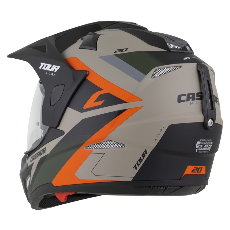 Enduro-Helm Cassida Tour 2.0 X-tra matt sand-orange-grün-schwarz