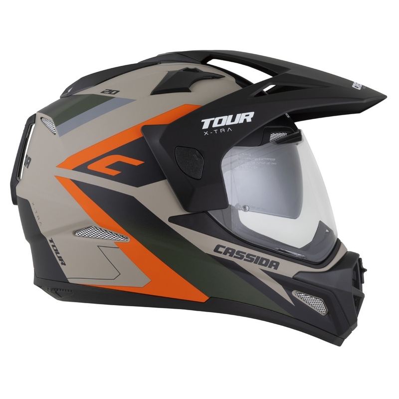 Enduro-Helm Cassida Tour 2.0 X-tra matt sand-orange-grün-schwarz
