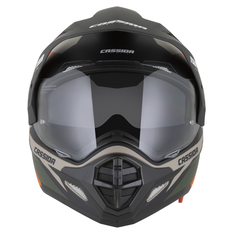 Enduro-Helm Cassida Tour 2.0 X-tra matt sand-orange-grün-schwarz