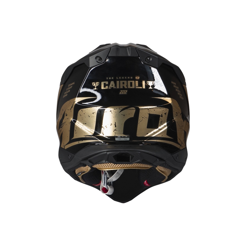 Motocross-Helm Airoh Aviator 3.0 „TC 222 THE LEGEND“ schwarz-gold