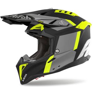 Motocross-Helm Airoh Aviator 3 Glory gelb matt
