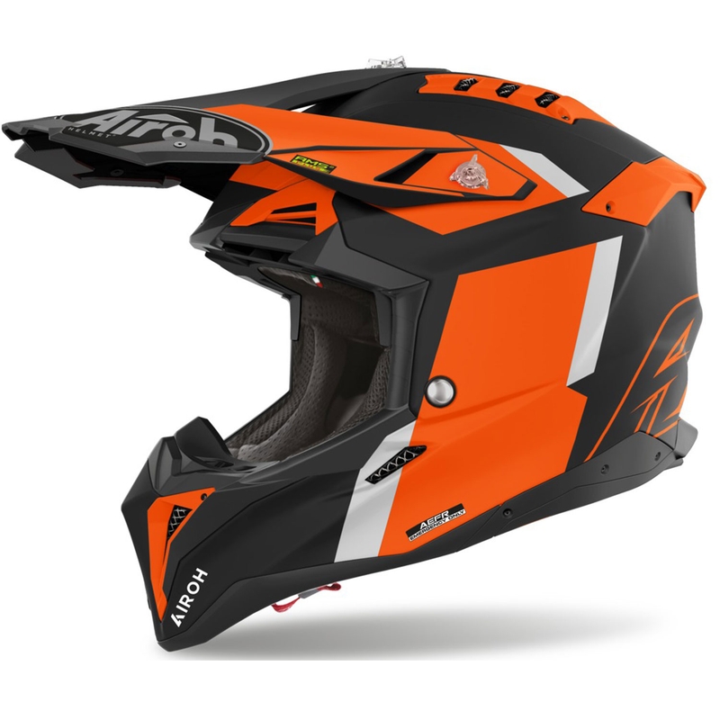 Motocross-Helm Airoh Aviator 3 Glory orange matt