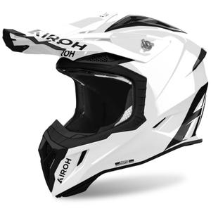 Motocross-Helm Airoh Aviator ACE 2 Farbe weiß glänzend