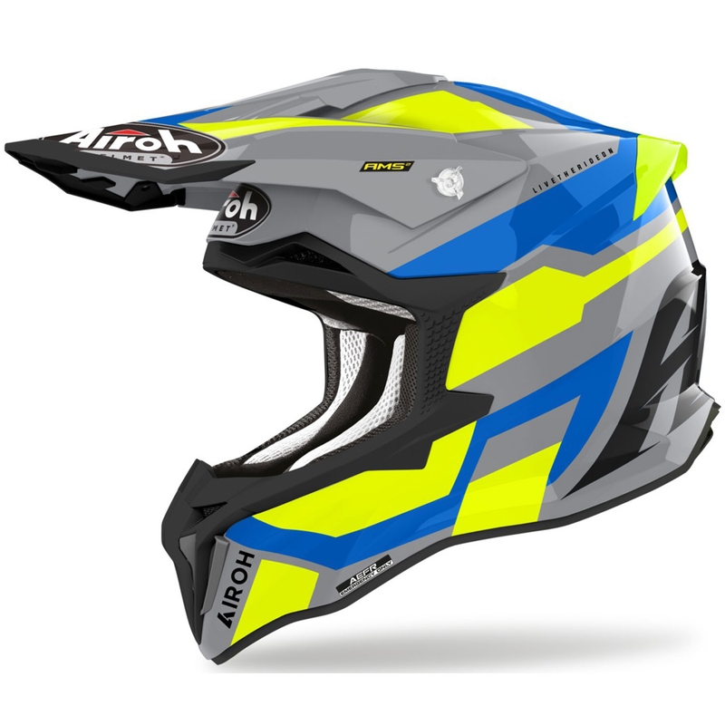 Motocross-Helm Airoh Strycker Glam gelb Ausverkauf