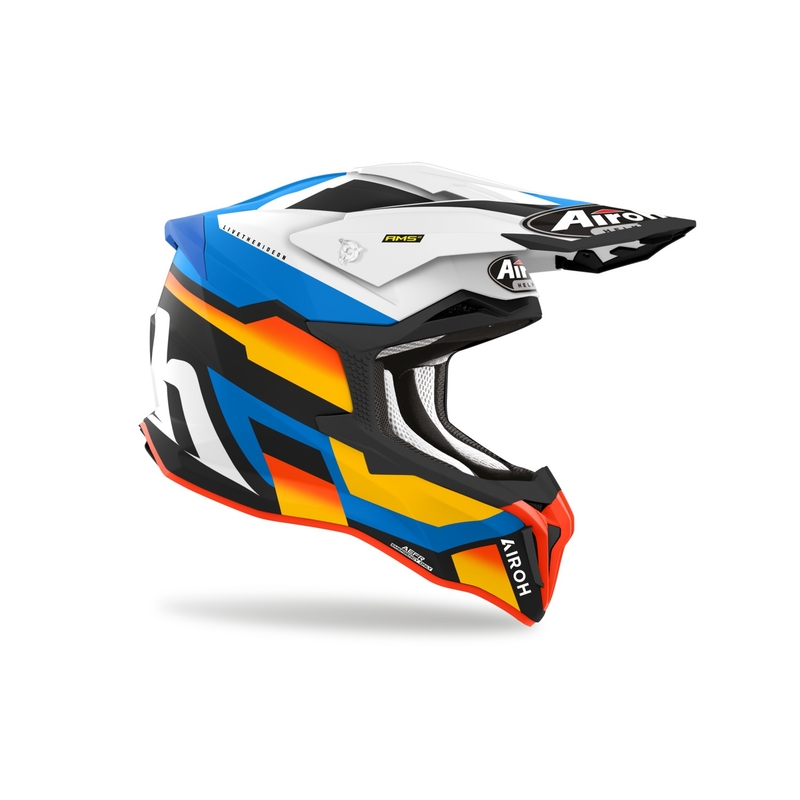 Motocross-Helm Airoh Strycker Glam blau matt Ausverkauf