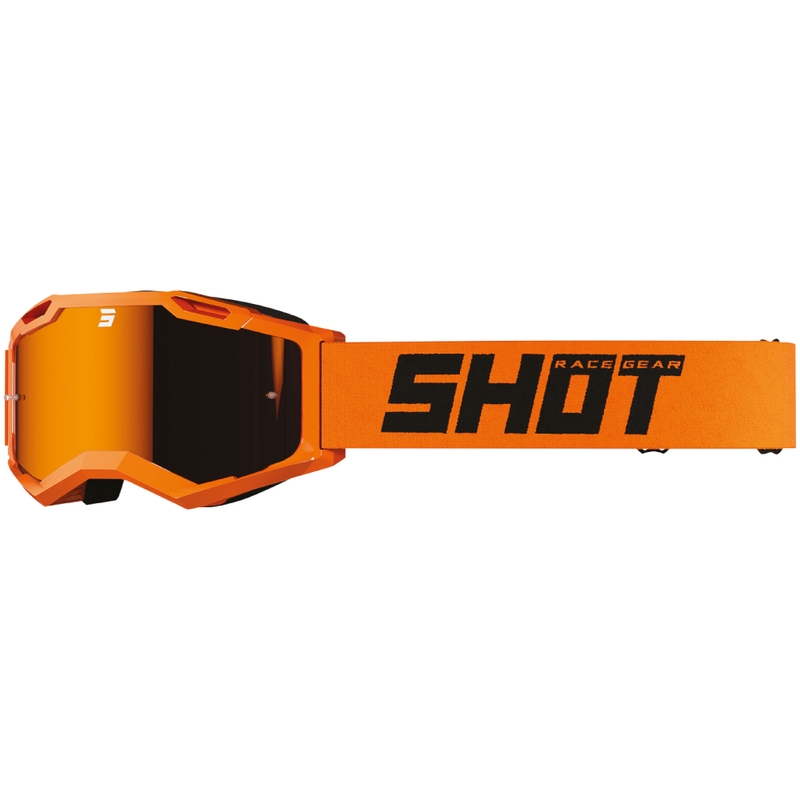 Motocross-Brille Shot Assault 2.0 Solides Orange mit Iridium-Plexiglas