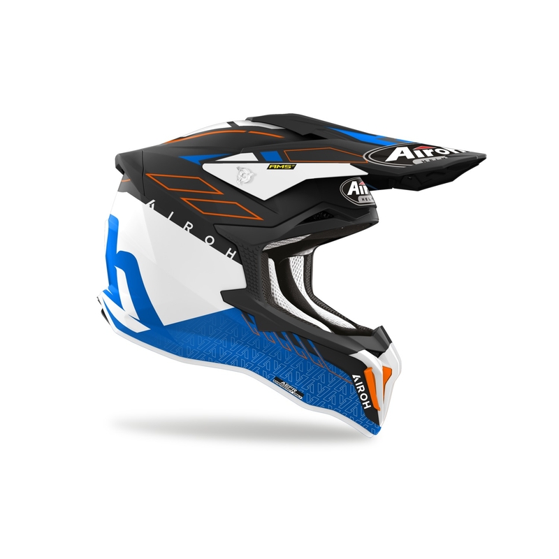 Motocross-Helm Airoh Strycker Skin blau matt Ausverkauf