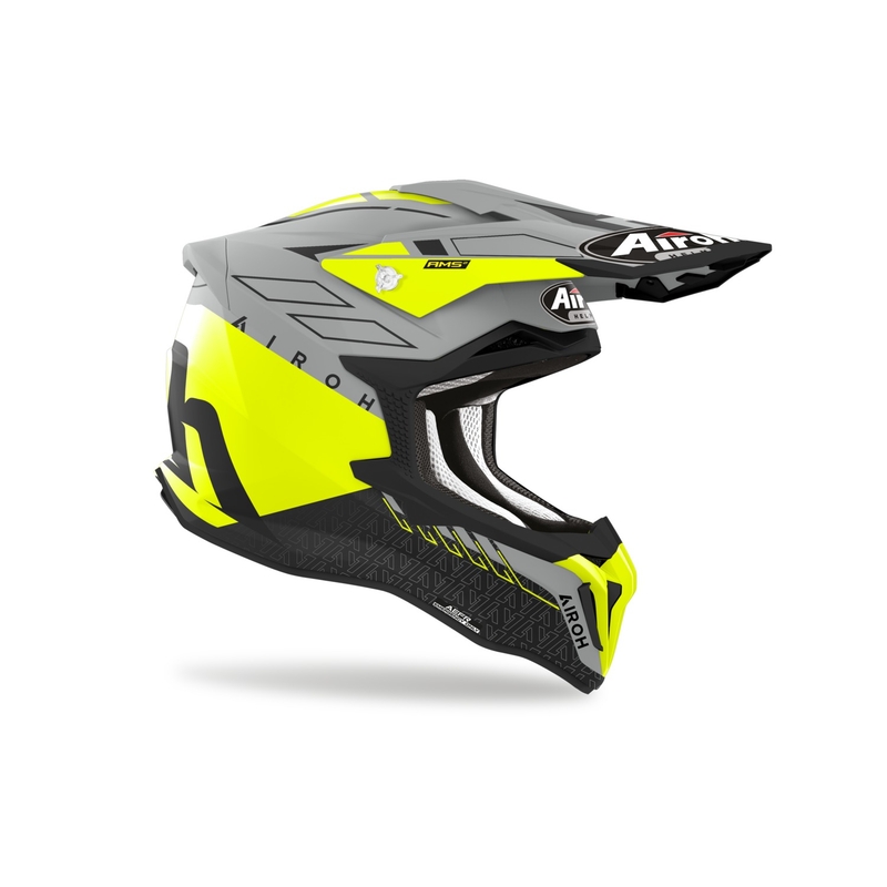 Motocross-Helm Airoh Strycker Skin gelb matt Ausverkauf