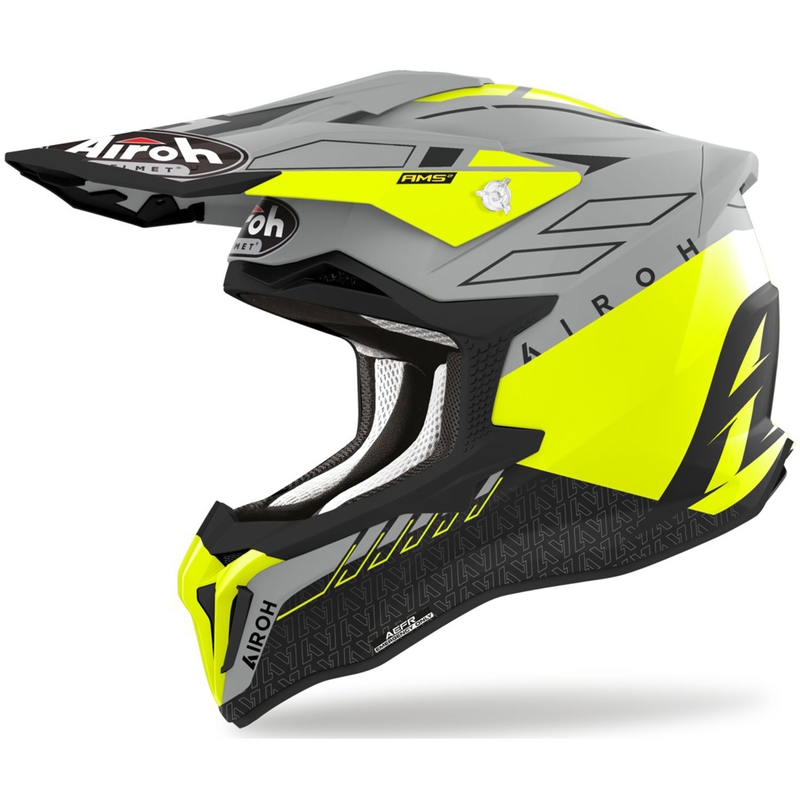 Motocross-Helm Airoh Strycker Skin gelb matt Ausverkauf