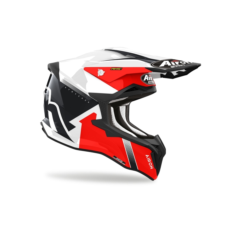 Motocross-Helm Airoh Strycker Blazer rot Ausverkauf