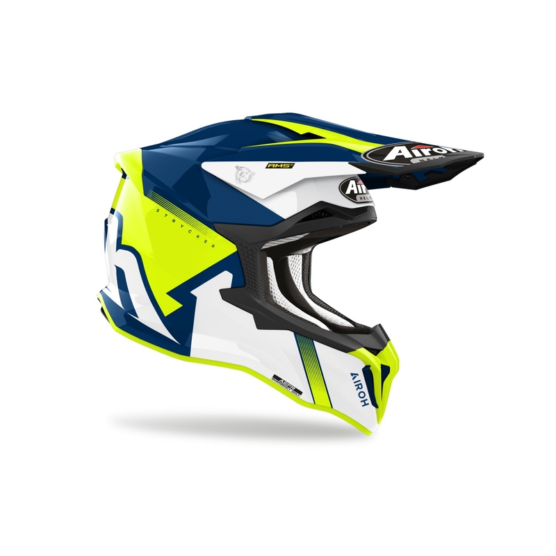 Motocross-Helm Airoh Strycker Blazer gelb Ausverkauf