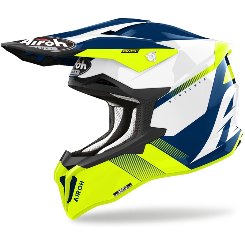 Motocross-Helm Airoh Strycker Blazer gelb Ausverkauf