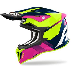 Airoh Strycker Blazer blau-rosa Motocross-Helm Ausverkauf