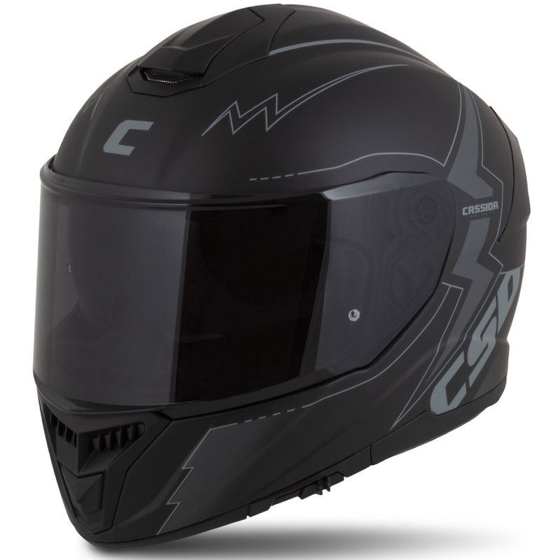 Cassida Integral GT 2.1 Flash Schwarz-Grau Integral-Motorradhelm