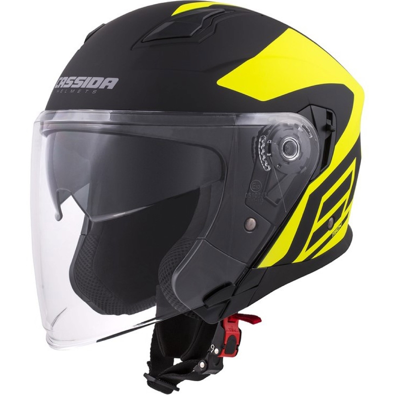 Cassida Jet Tech Corso offener Motorradhelm schwarz-fluo gelb