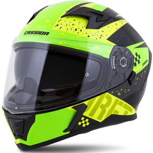 Integral Motorradhelm Cassida 3.0 DRFT grün-perlgelb