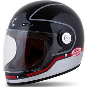 Integral Motorradhelm Cassida Fibre Jawa Sport schwarz-silber-rot