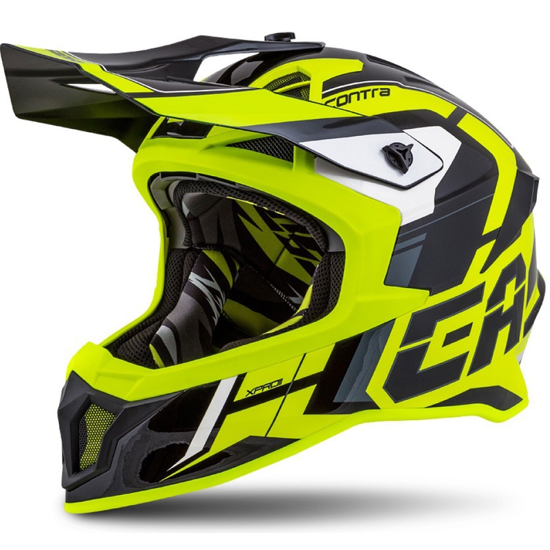 Cassida Cross Pro II Contra fluo gelb-grau-schwarz Motocross Helm
