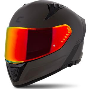 Integrierter Motorradhelm Cassida Aero Super Mono schwarz chrom-schwarz