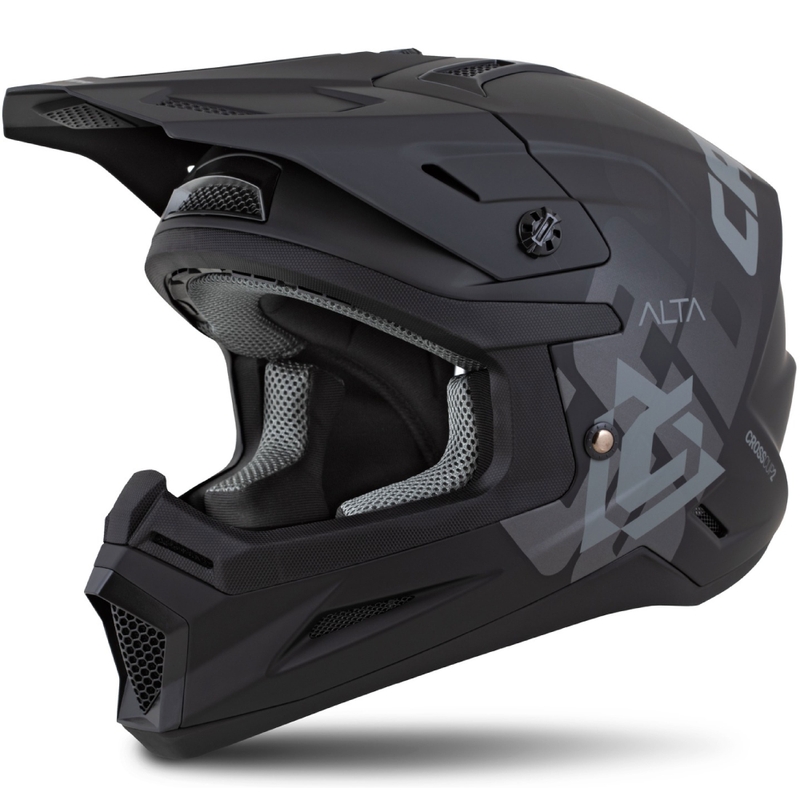 Motocross-Helm Cassida Cross Cup 2 Alta mattschwarz-grau
