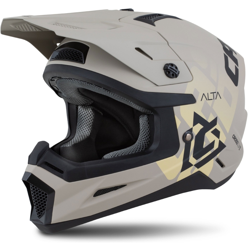 Motocross-Helm Cassida Cross Cup 2 Alta matt sandgrau