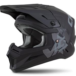 Kinder-Motocross-Helm Helm Cassida Cross Cup 2 Alta mattschwarz-grau