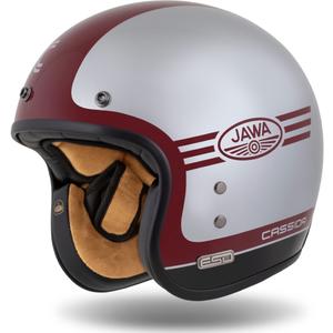 Offener Helm Cassida Eso Jawa Panel rot-silber-schwarz