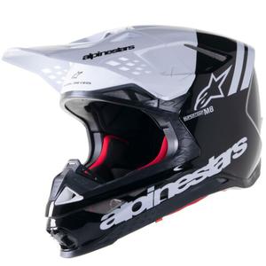 Alpinestars Supertech S-M8 Radium 2 Motocross-Helm schwarz-weiß