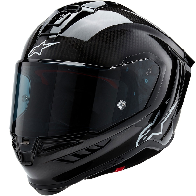 Integralhelm Motorrad Alpinestars Supertech R-10 Solid Carbonschwarz