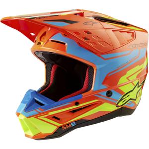 Motocross-Helm Alpinestars S-M5 Action 2 fluo orange-hellblau-fluo gelb