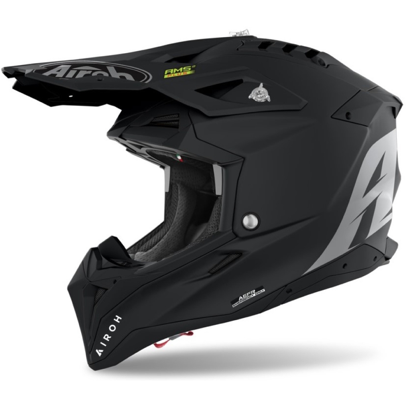 Motocross-Helm Airoh Aviator 3.0 Farbe Schwarz Matt