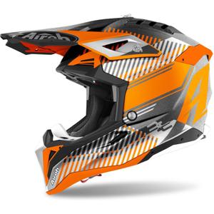 Motocross Helm Airoh Aviator 3.0 Wave 2022 orange-grau-weiß Ausverkauf