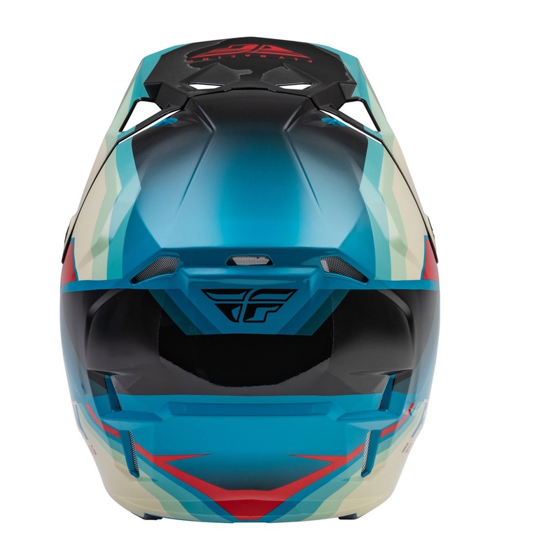 Motocross-Helm FLY Racing Formula CP schwarz-grau-türkis