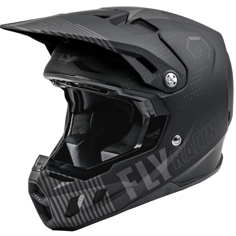 Motocross Helm FLY Racing Formula CC Primär schwarz-grau matt