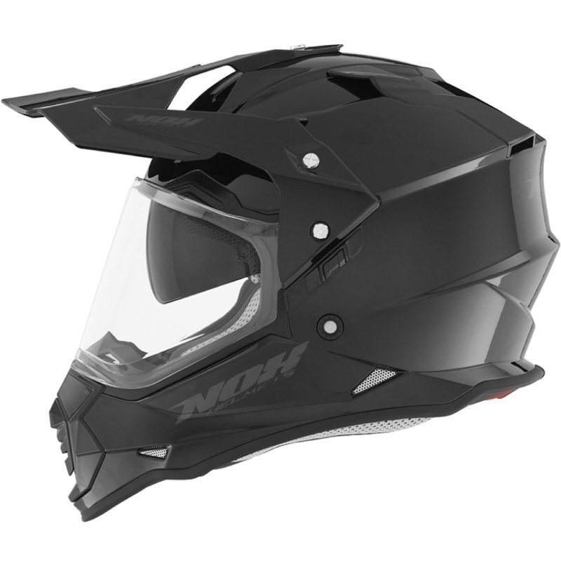 Endurohelm NOX N312 schwarz glänzend
