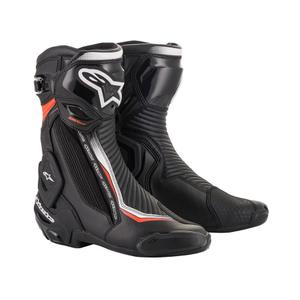Alpinestars SMX Plus 2 Motorradstiefel Schwarz-Weiß-Fluorot