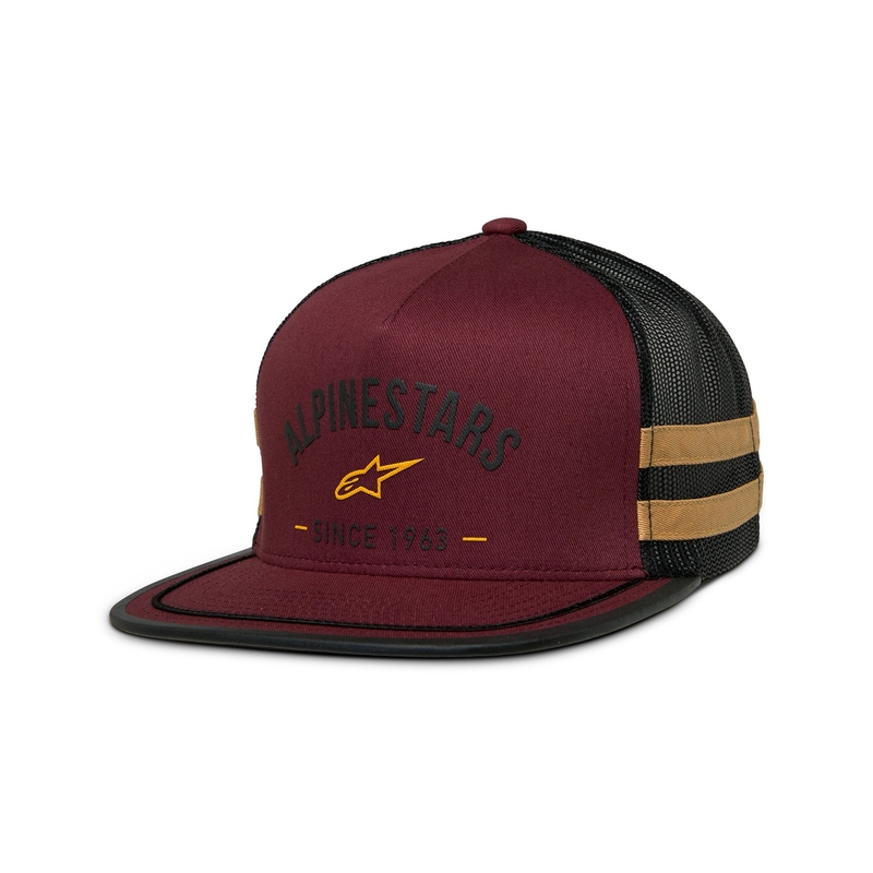 Alpinestars Backline Trucker Cap ziegelrot-schwarz-gold