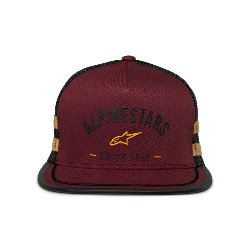 Alpinestars Backline Trucker Cap ziegelrot-schwarz-gold