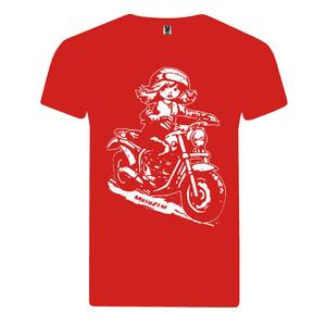MotoZem Mädchen-T-Shirt – Biker-Rot