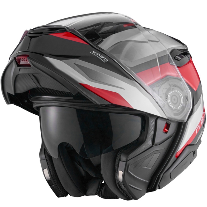 Klappbarer Motorradhelm Nexx X.Lifetour PRO Mile weiß-rot