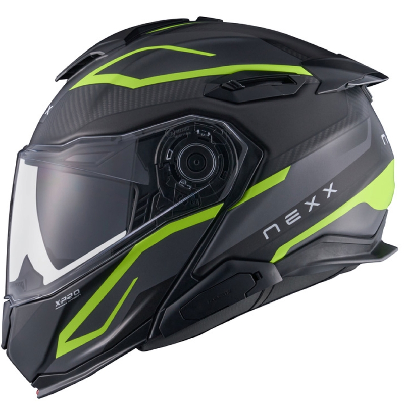 Klappbarer Motorradhelm Nexx X.Lifetour PRO Mile mattgrau-fluogelb