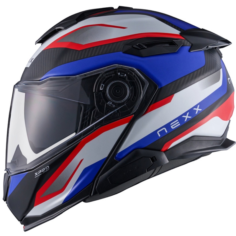 Klapphelm Motorrad Nexx X.Lifetour PRO Mile matt blau-rot